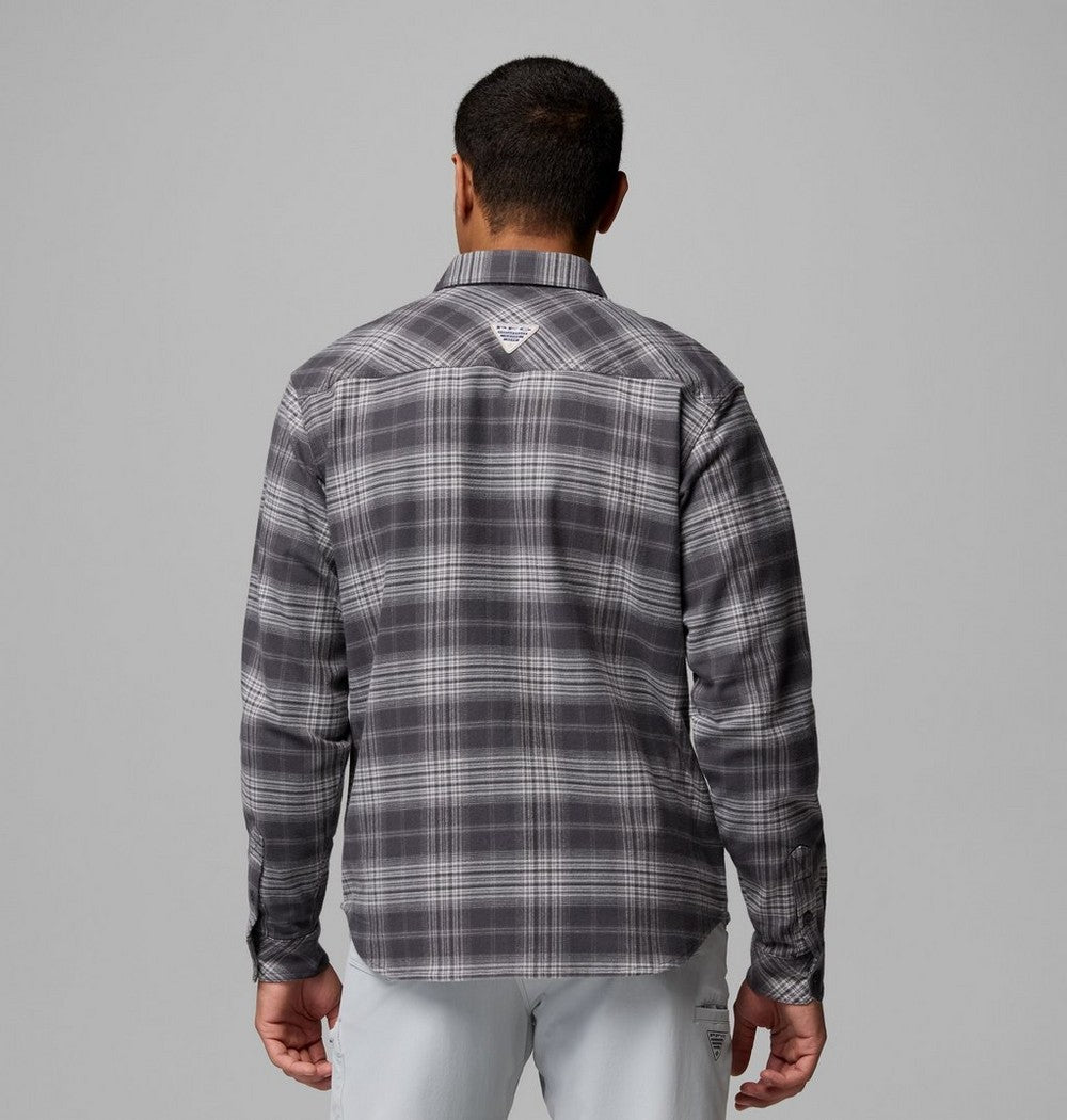 Men's Stretch Cotton Fishing Flannel Shirt - Blue