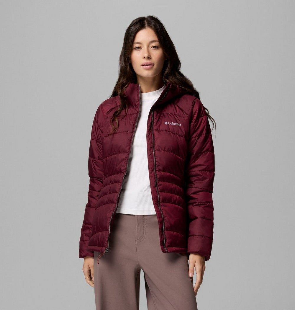 Women's Insulated Hooded Jacket - Wine