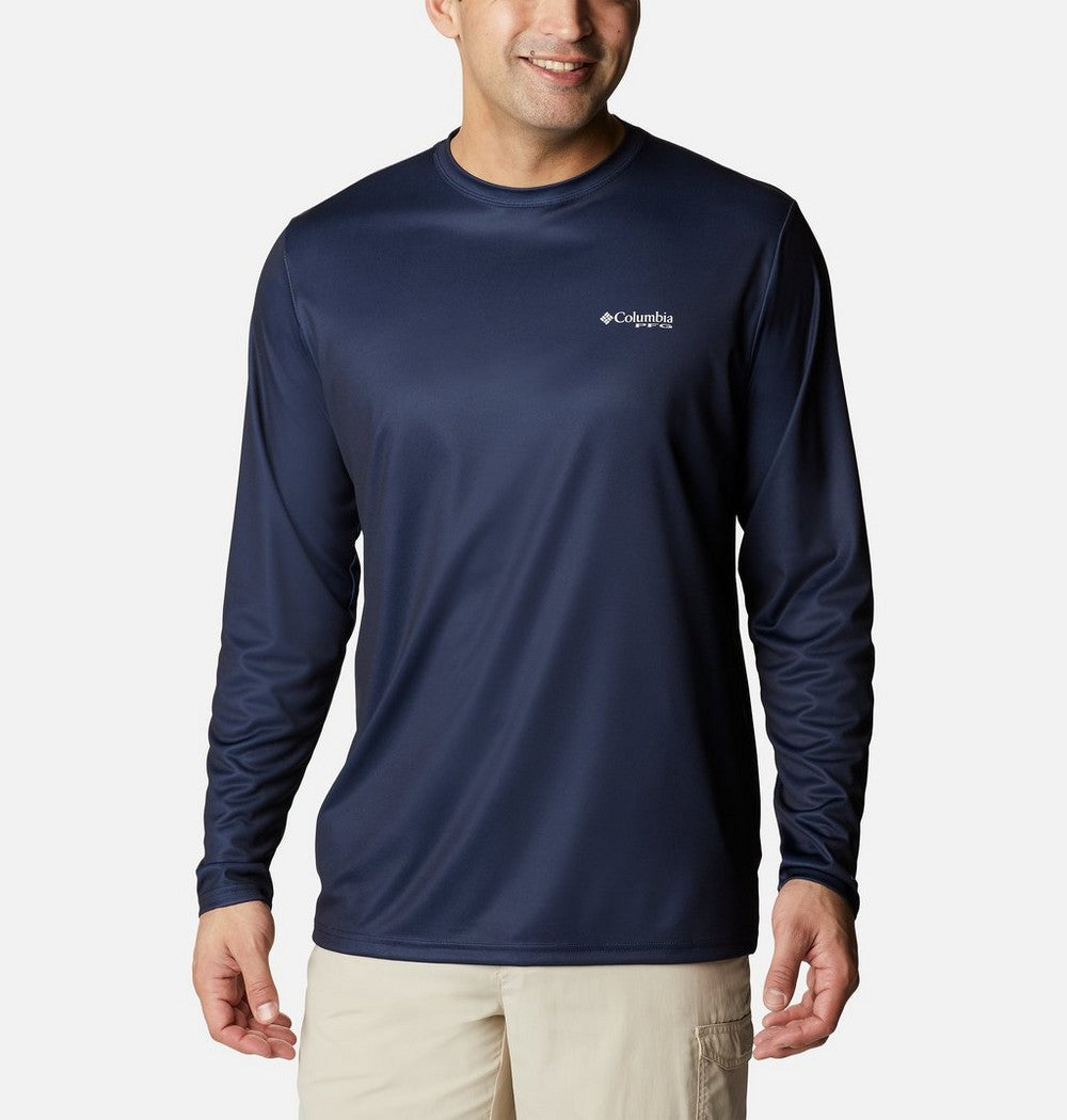 Men's Long Sleeve Fishing Shirt - Blue Navy