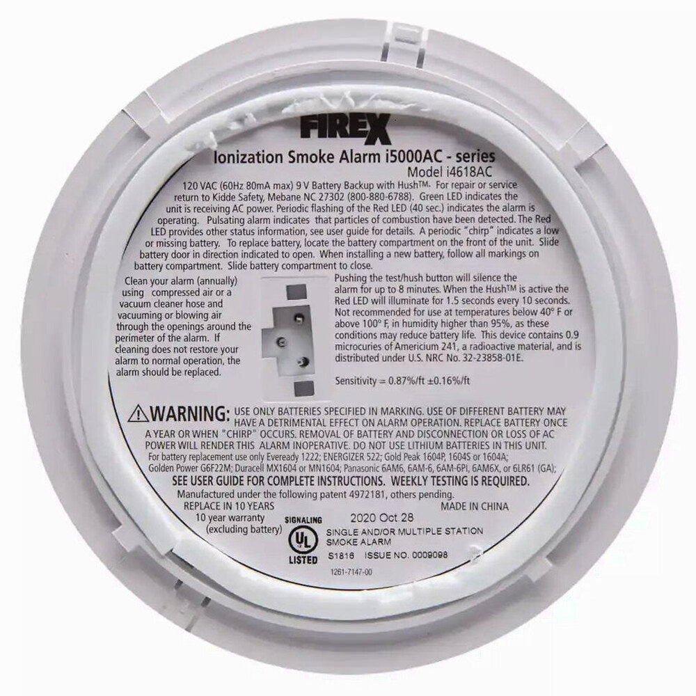 Firex Hardwired Ionization Smoke Detector 4-Pack - i4618