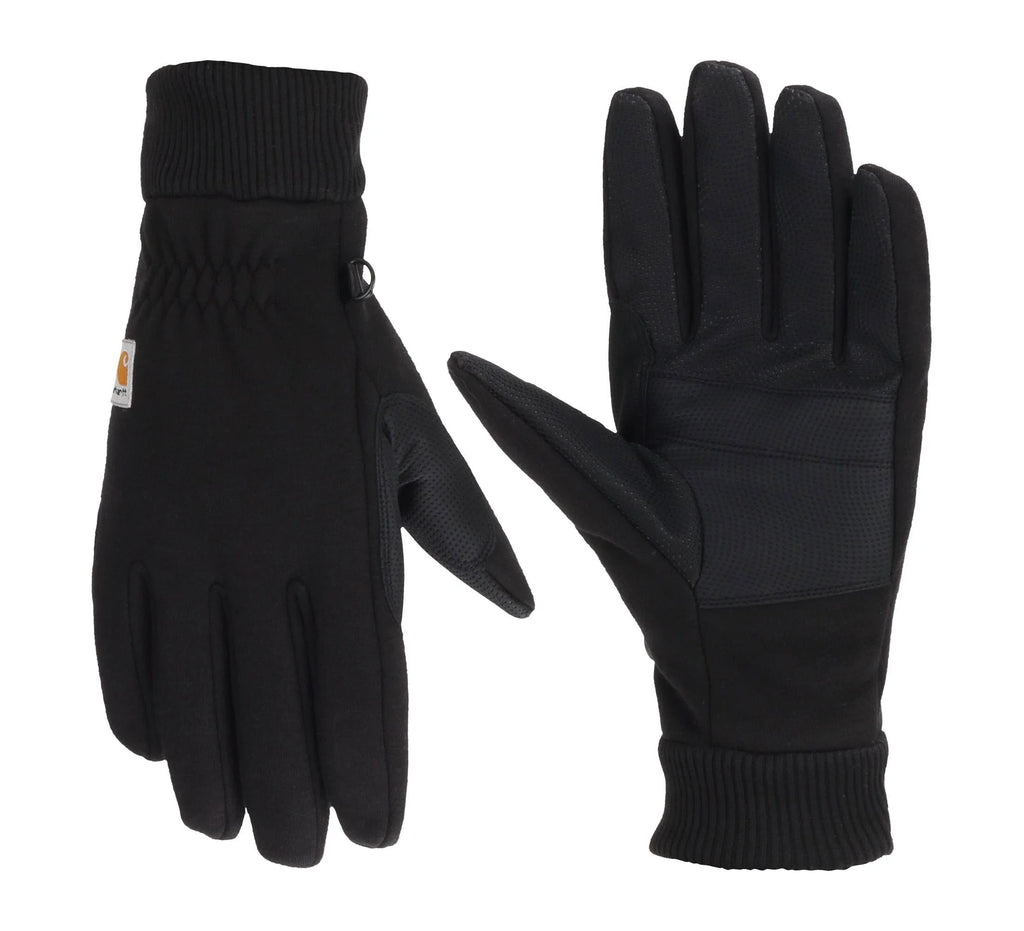 Women's Touchscreen Knit Fleece Gloves - Black
