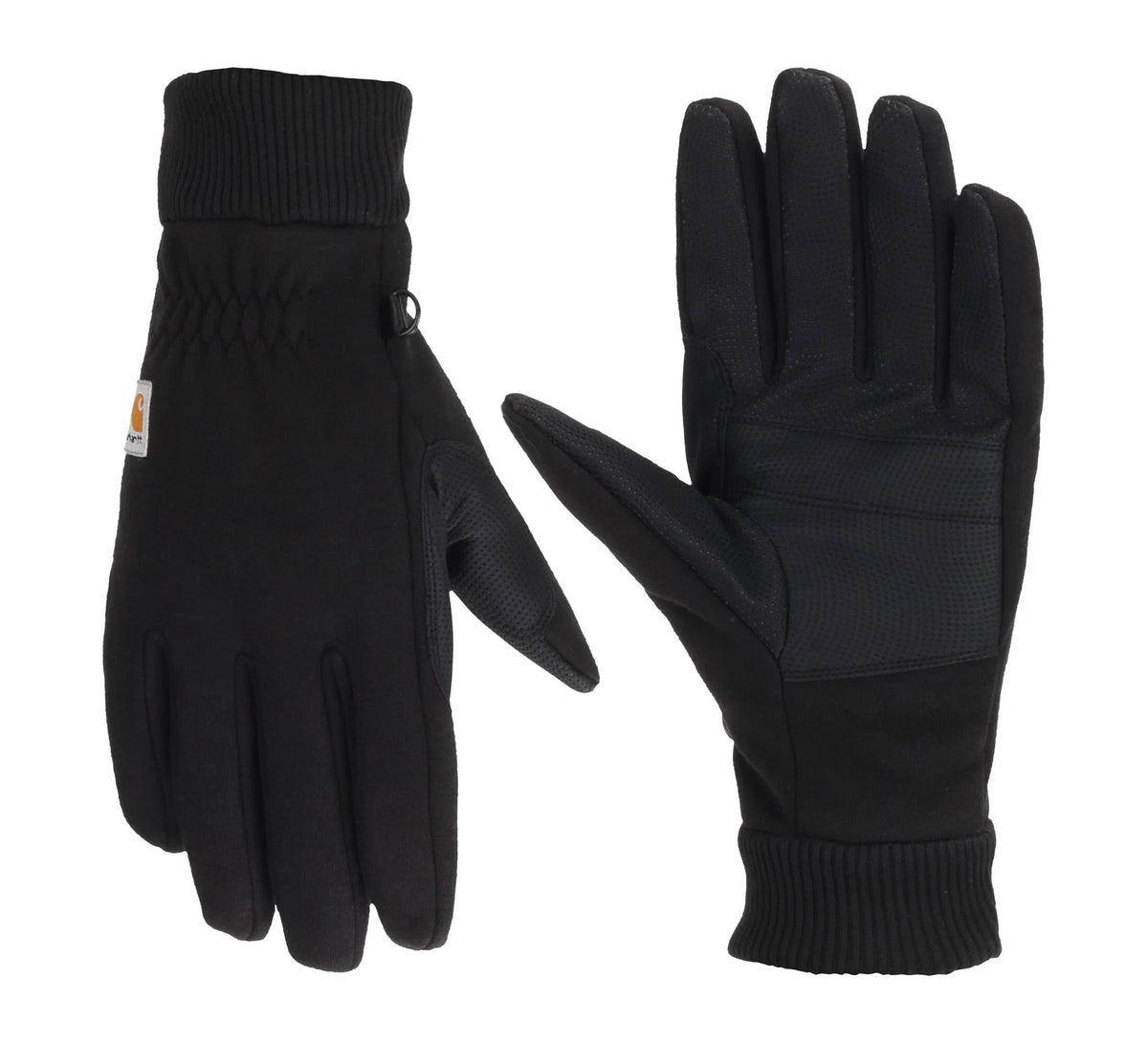 Women's Touchscreen Knit Fleece Gloves - Black