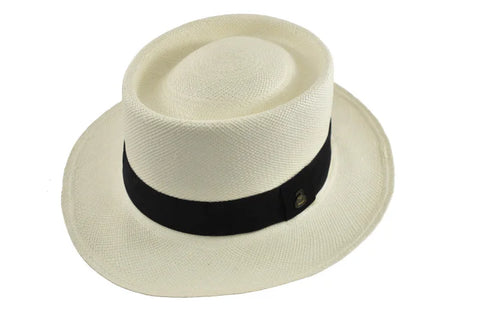 Advanced Original Panama Hat-White Oval Crown-Handwoven in Ecuador