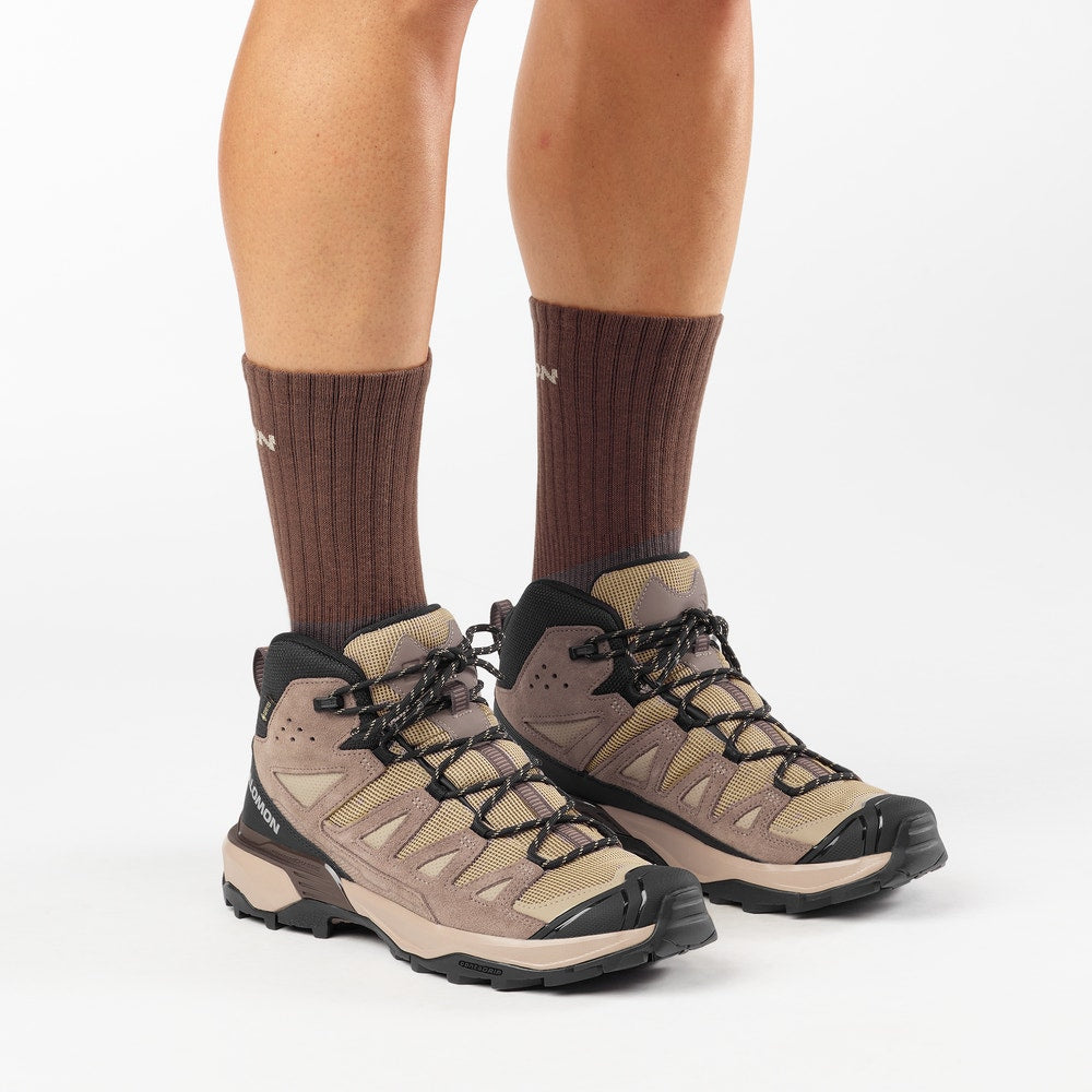 Men's Waterproof Leather Mid Hiking Boots - Tan
