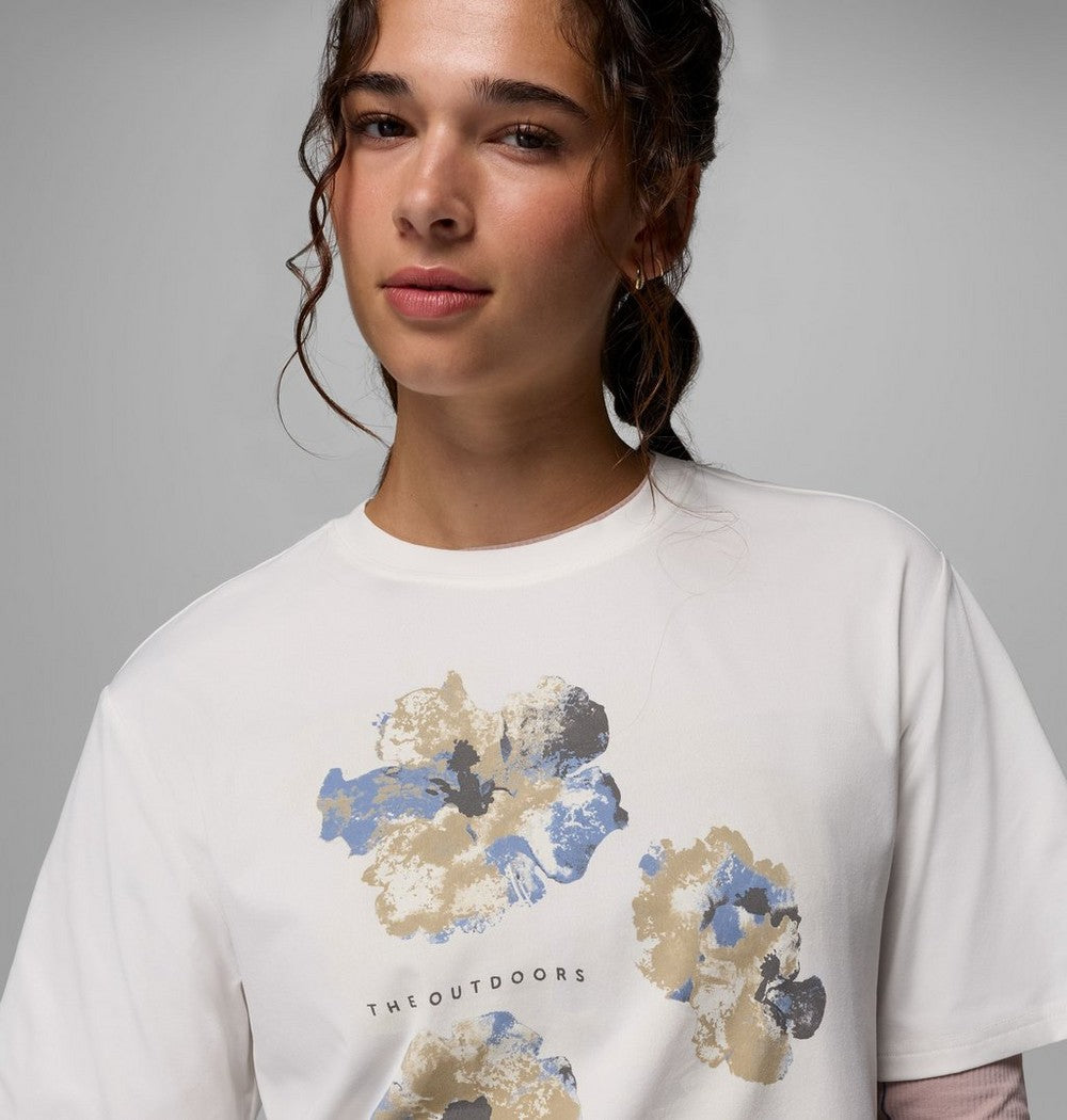 Women's Relaxed Graphic Short Sleeve Shirt - White