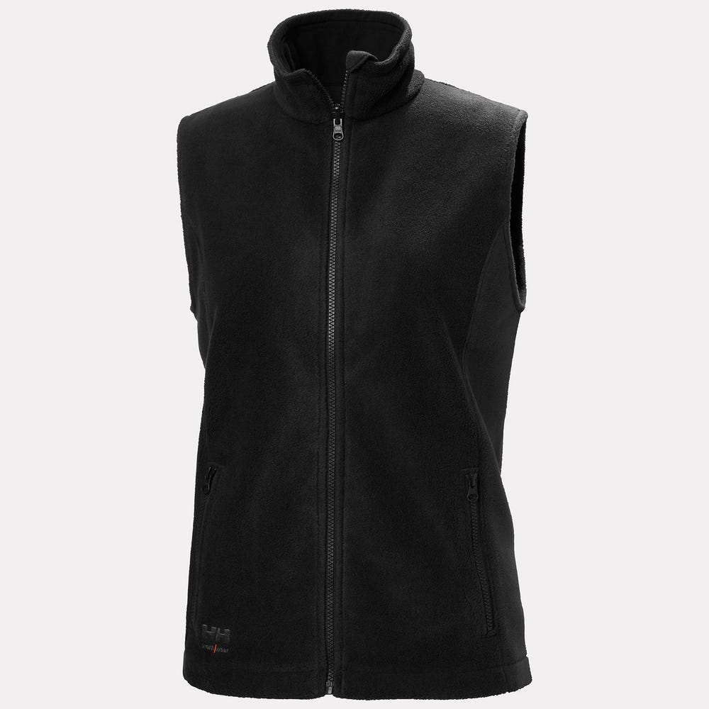 Women's Fleece Work Vest - Black