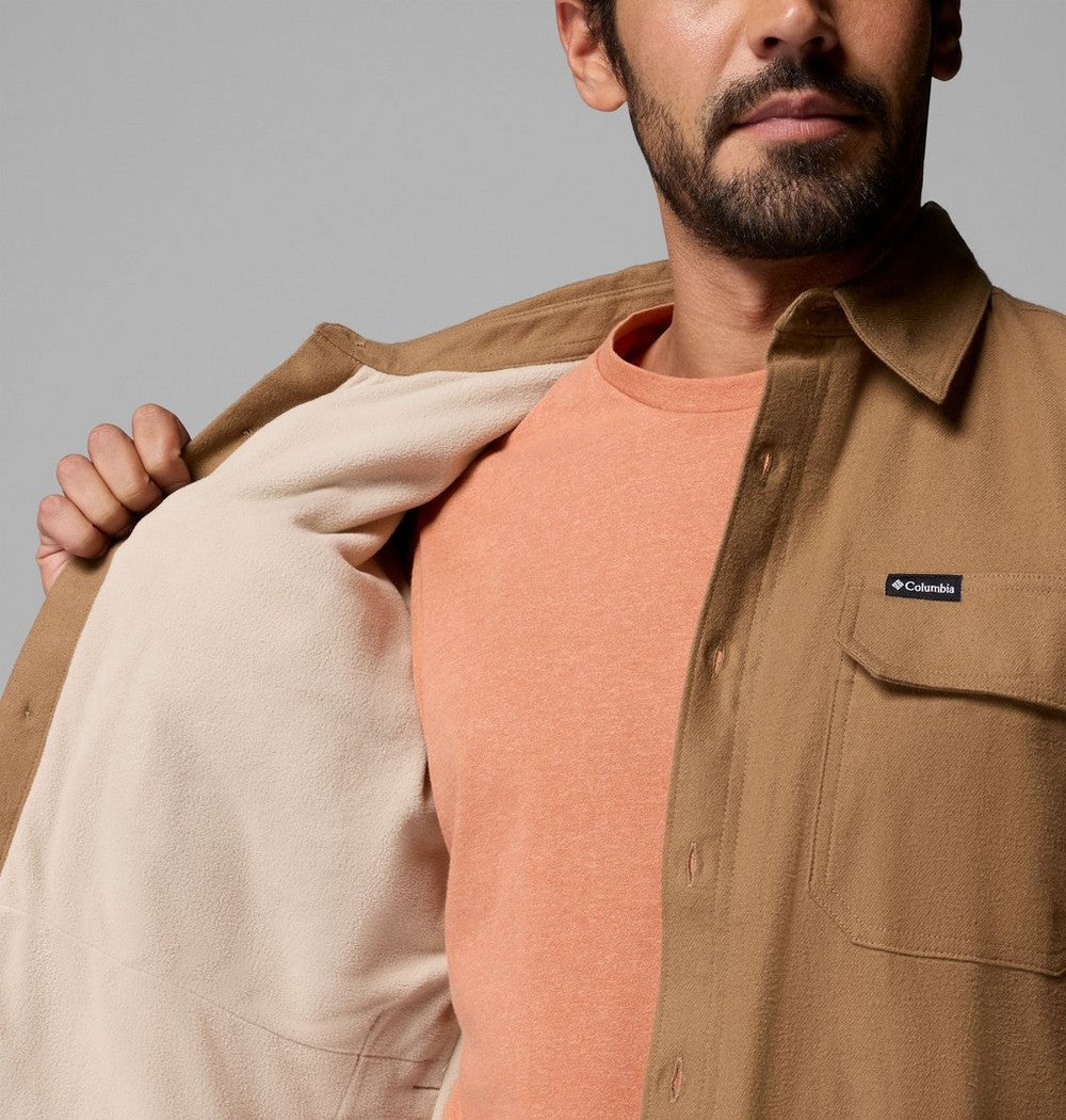 Men's Fleece-Lined Shirt Jacket - Green