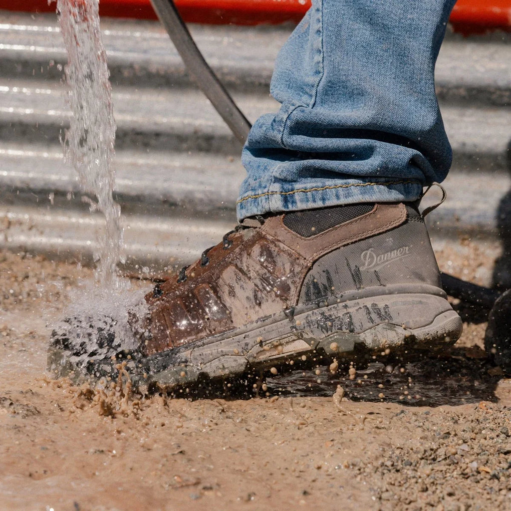 Men's Waterproof Work Boot - Brown/Olive
