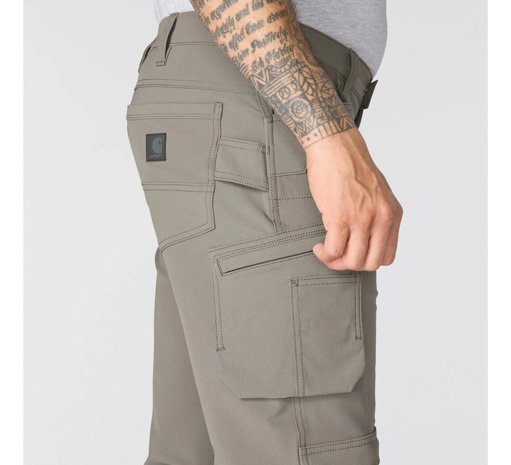 Men's Stretch Double-Knee Cargo Work Pants - Gray