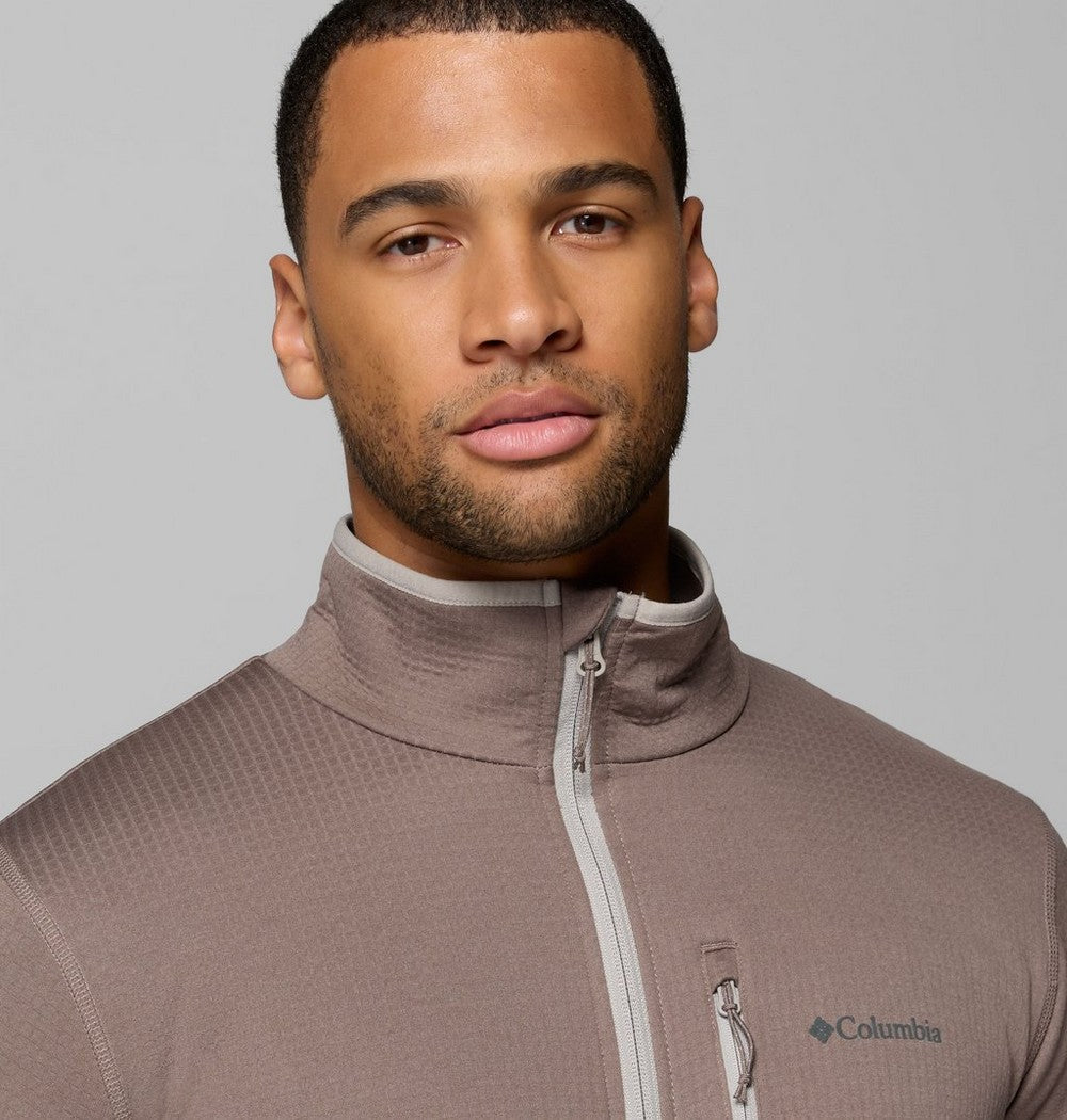 Men's Tall Grid Fleece Full-Zip Jacket - Gray
