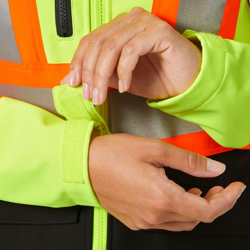 Women's High-Visibility Softshell Work Jacket - Yellow