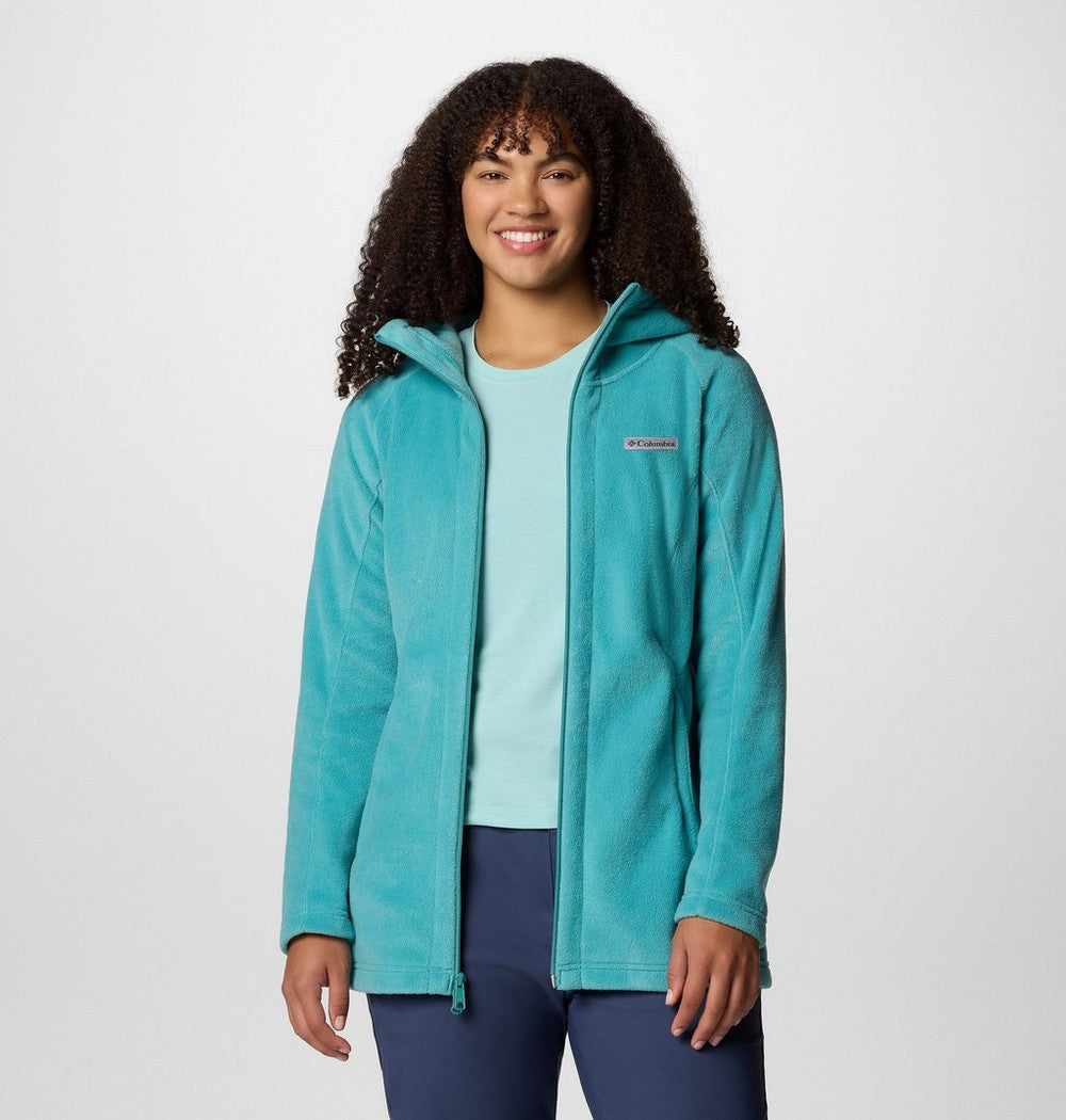 Women's Long Fleece Hoodie - Pink