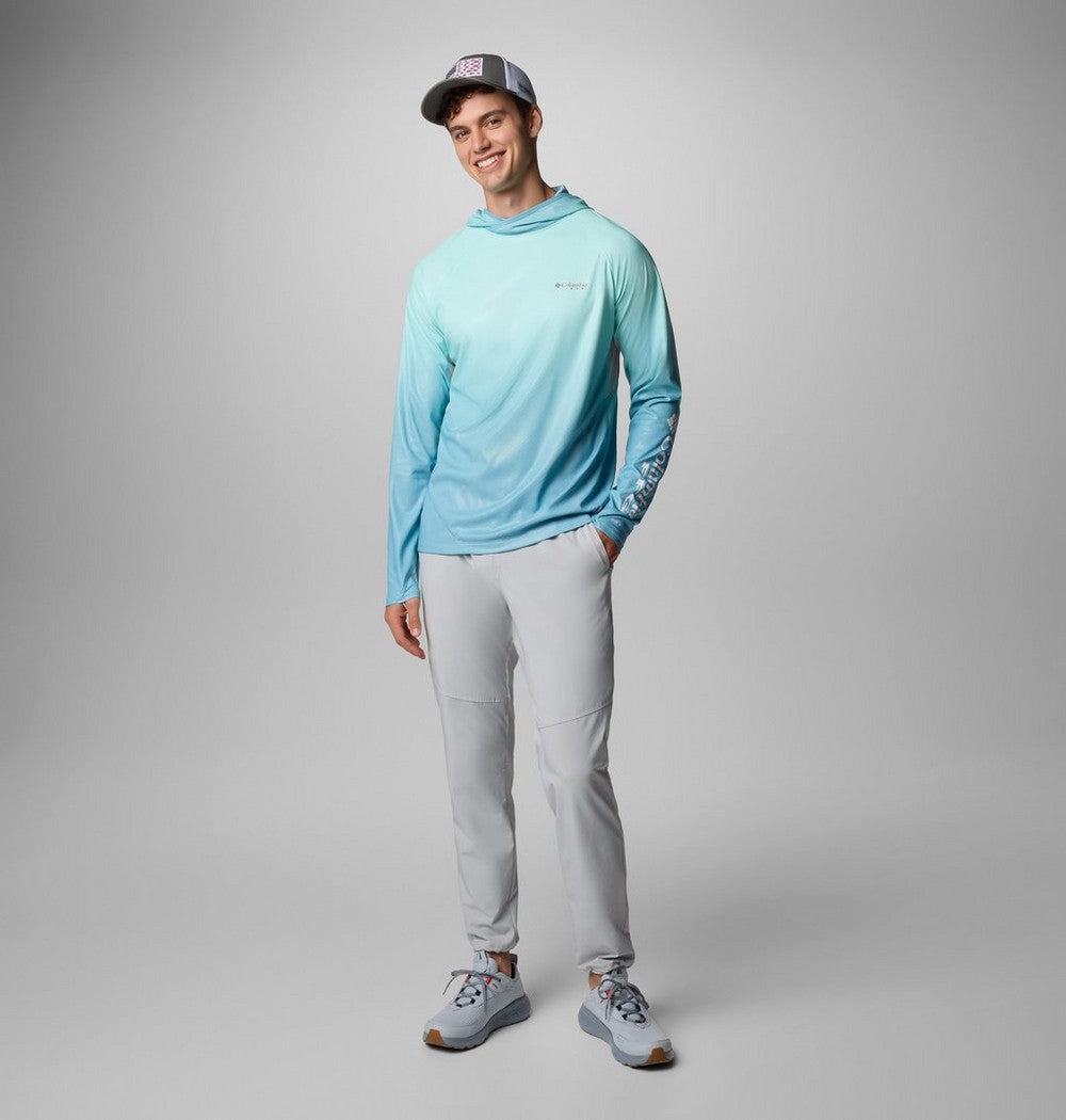 Men's UPF 50 Cooling Fishing Hoodie - Blue