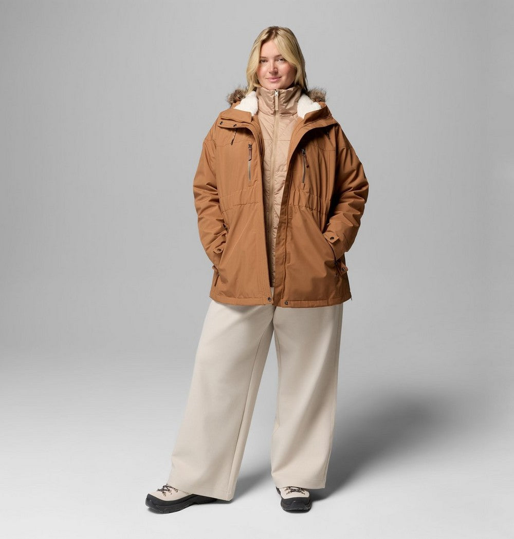 Women's Plus 3-In-1 Hooded Winter Jacket - Green