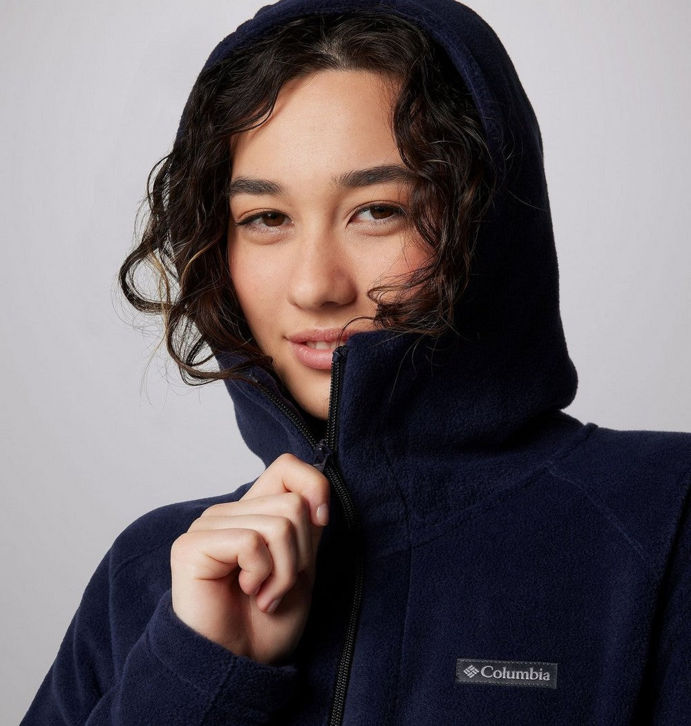 Women's Long Fleece Hoodie - Pink
