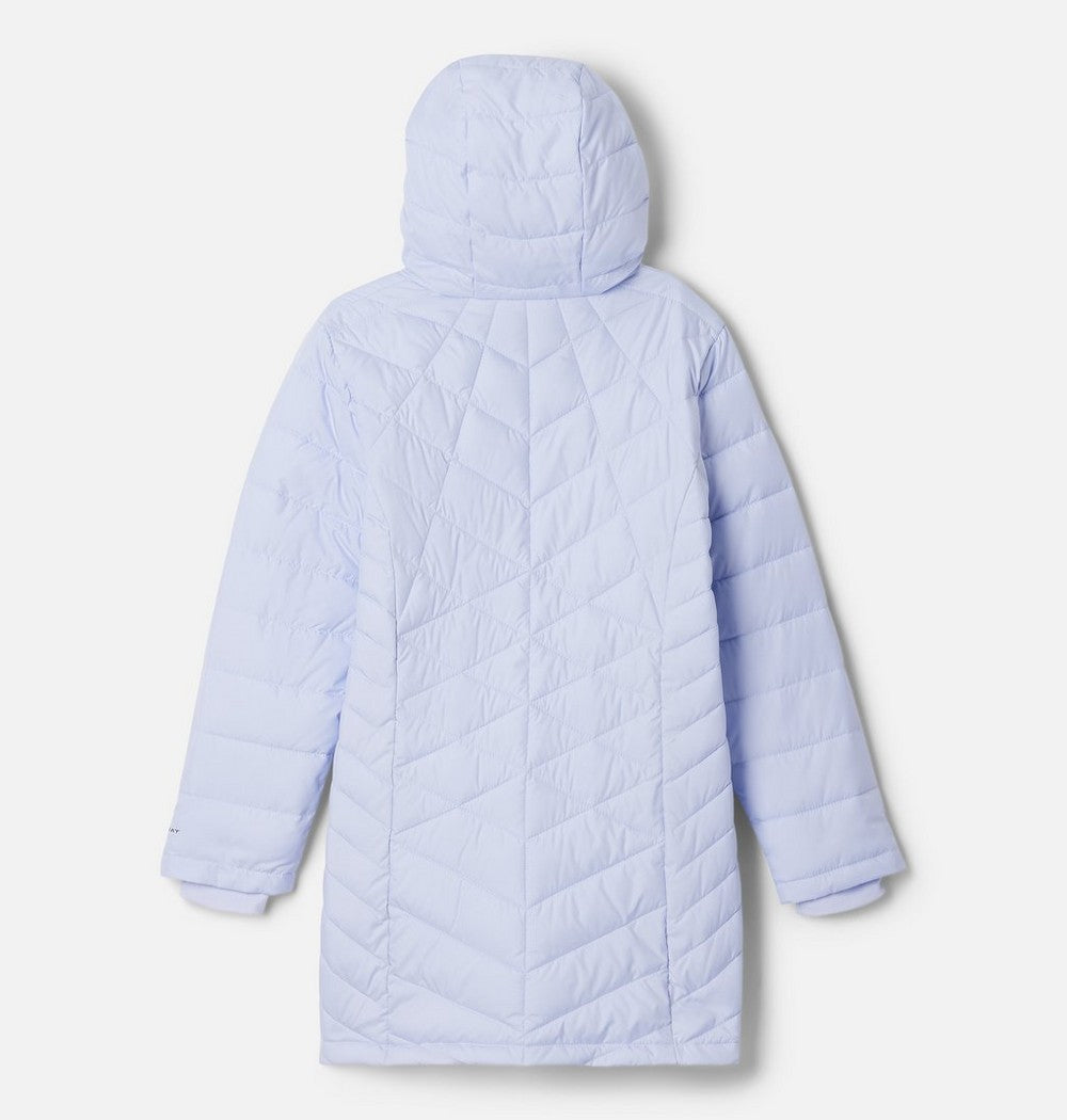 Girls' Long Insulated Hooded Jacket - Wine