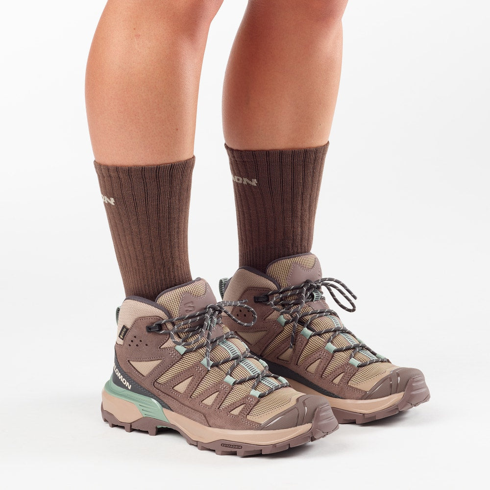 Women's Waterproof Leather Mid Hiking Boots - Tan