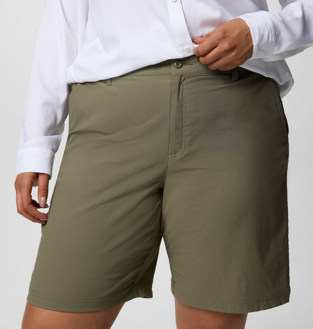 Women's Plus Size Hiking Long Shorts - Khaki