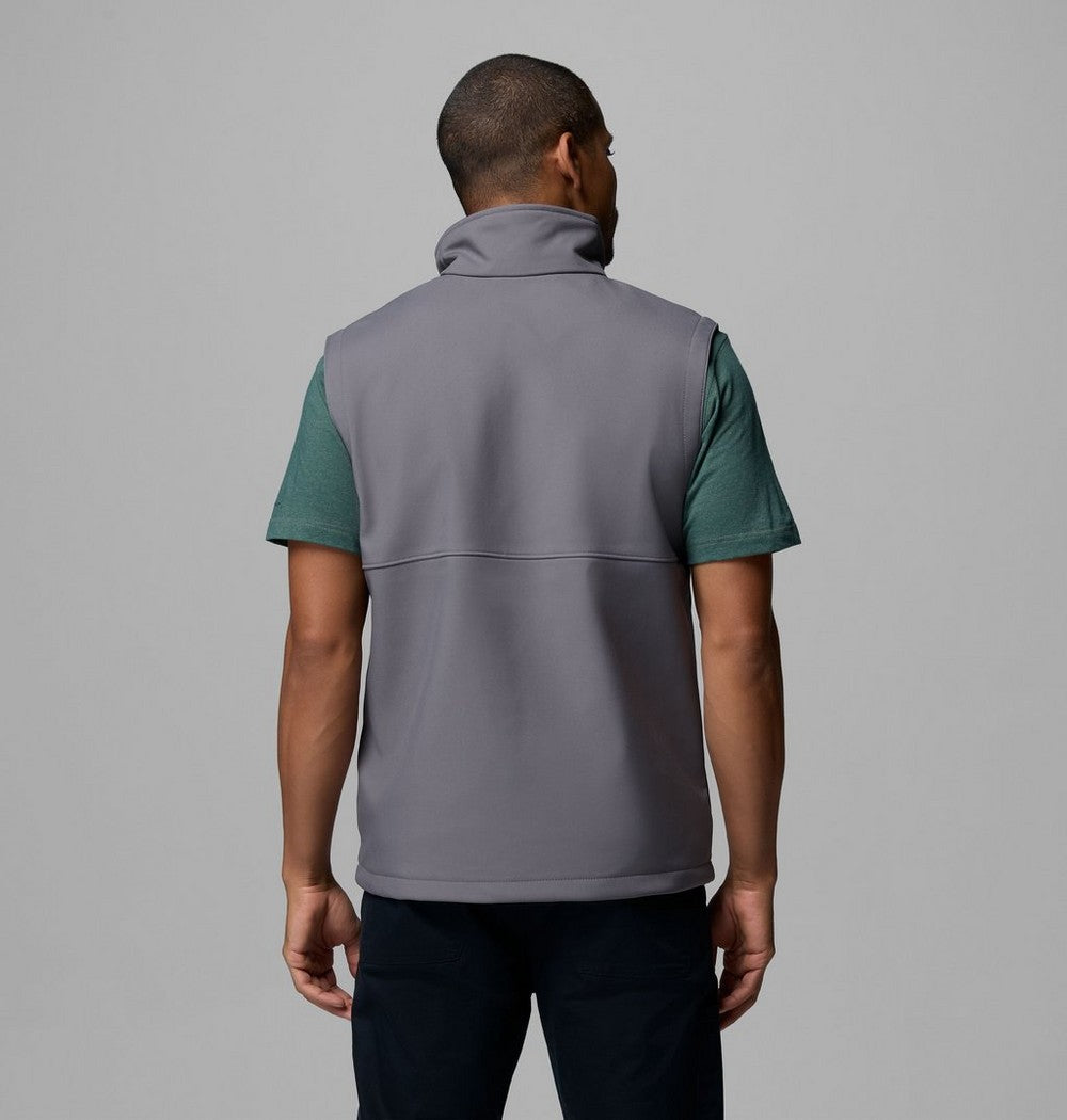 Men's Wind-Resistant Softshell Vest - Gray