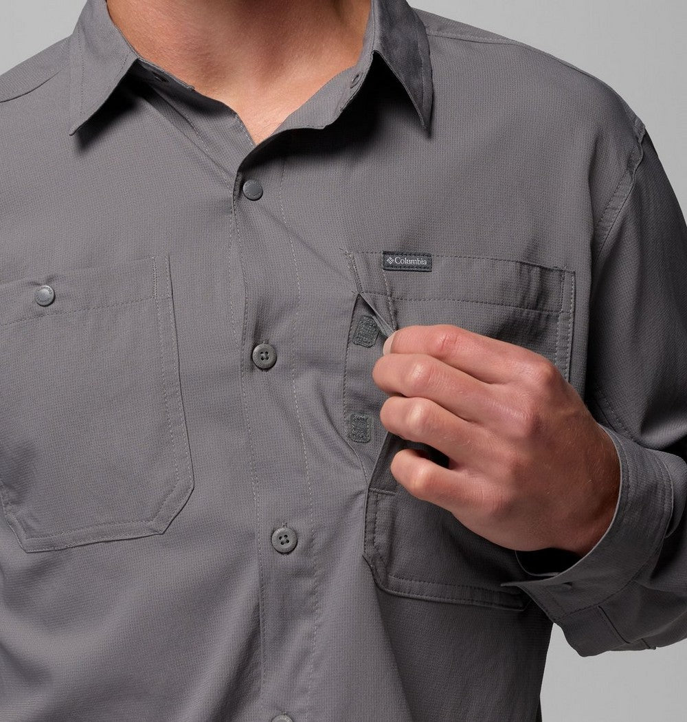 Men's UPF 100 Utility Long Sleeve Shirt - Gray