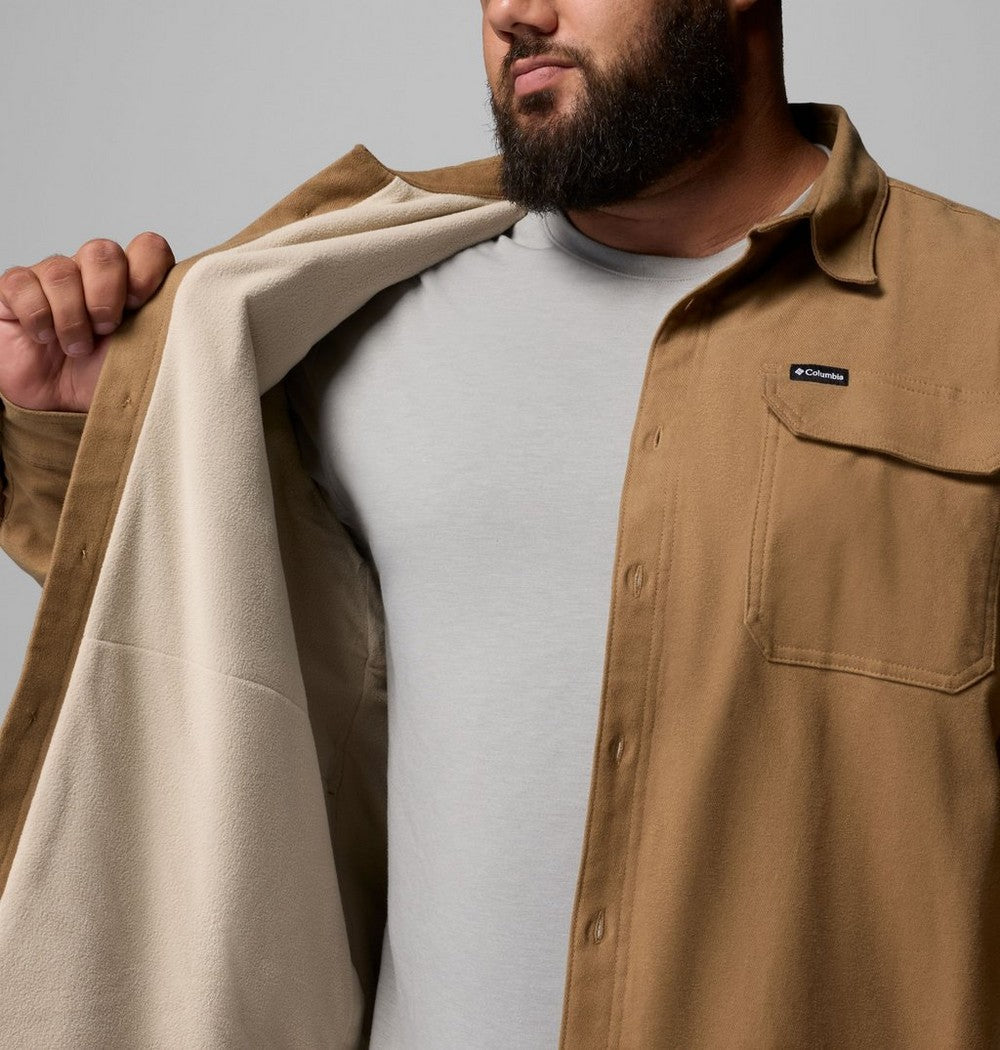 Men's Big Fleece-Lined Shirt Jacket - Blue