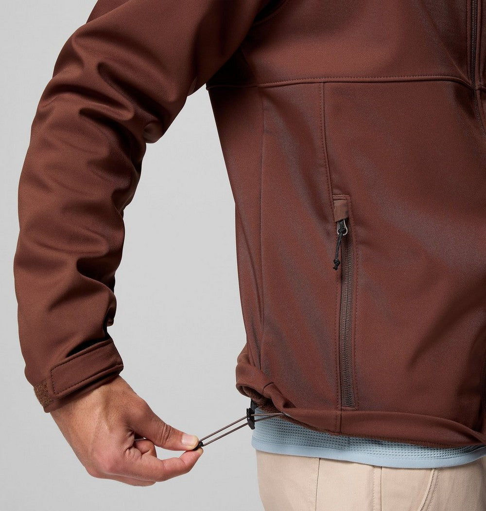 Men's Hooded Softshell Jacket - Brown