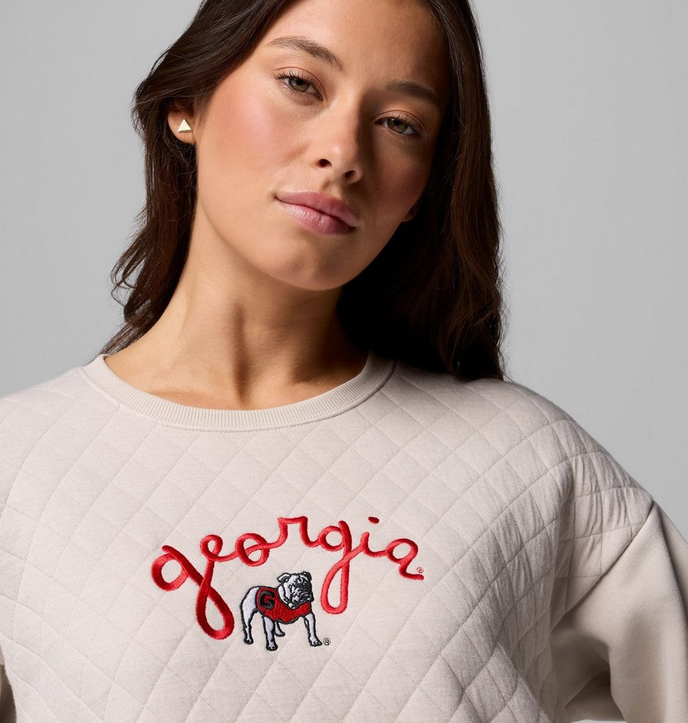 Women's Quilted Crew Sweatshirt - Stone