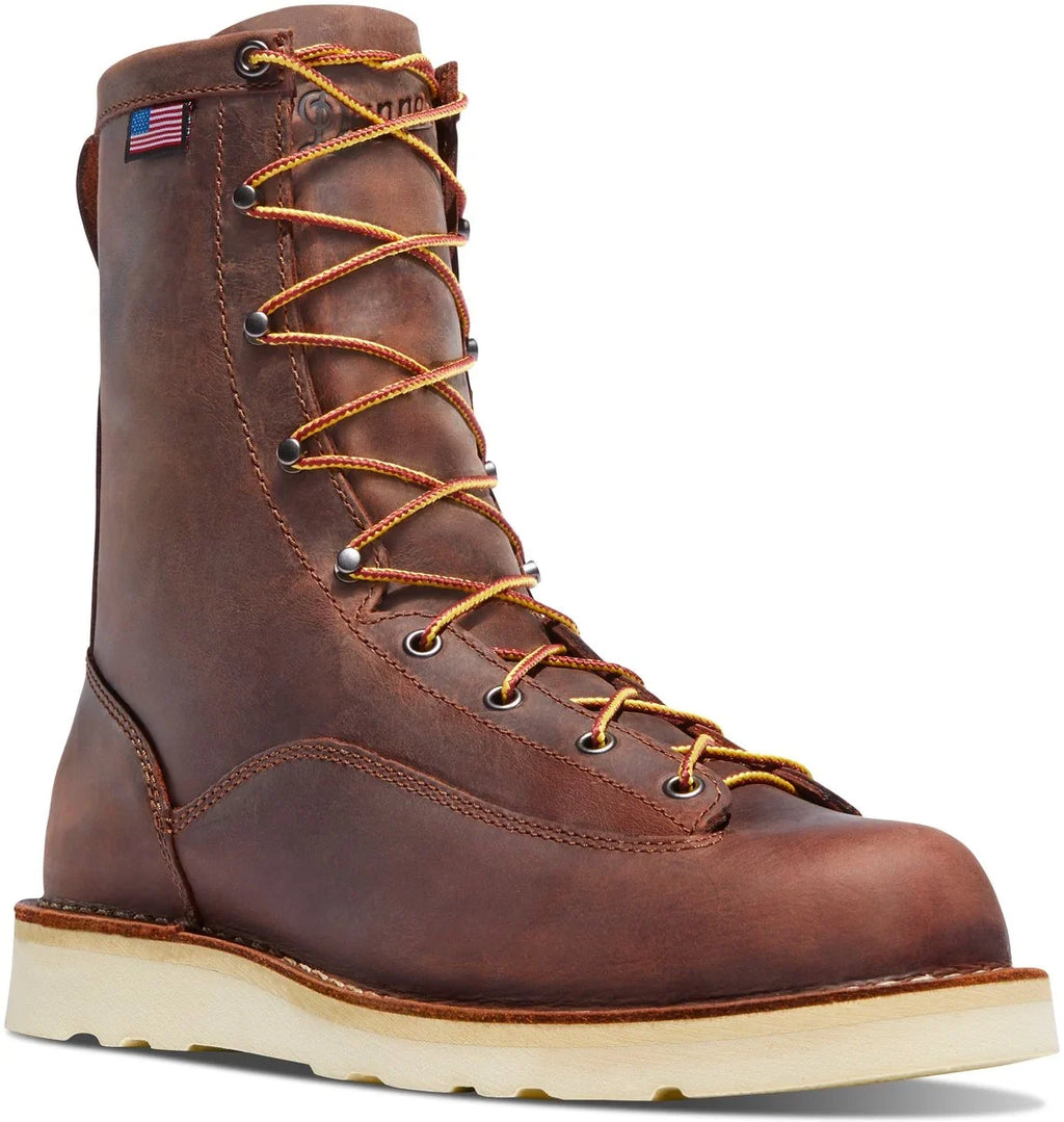 Men's 8-Inch Leather Work Boot - Brown