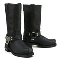 Men's Harness Motorcycle Boots - Black
