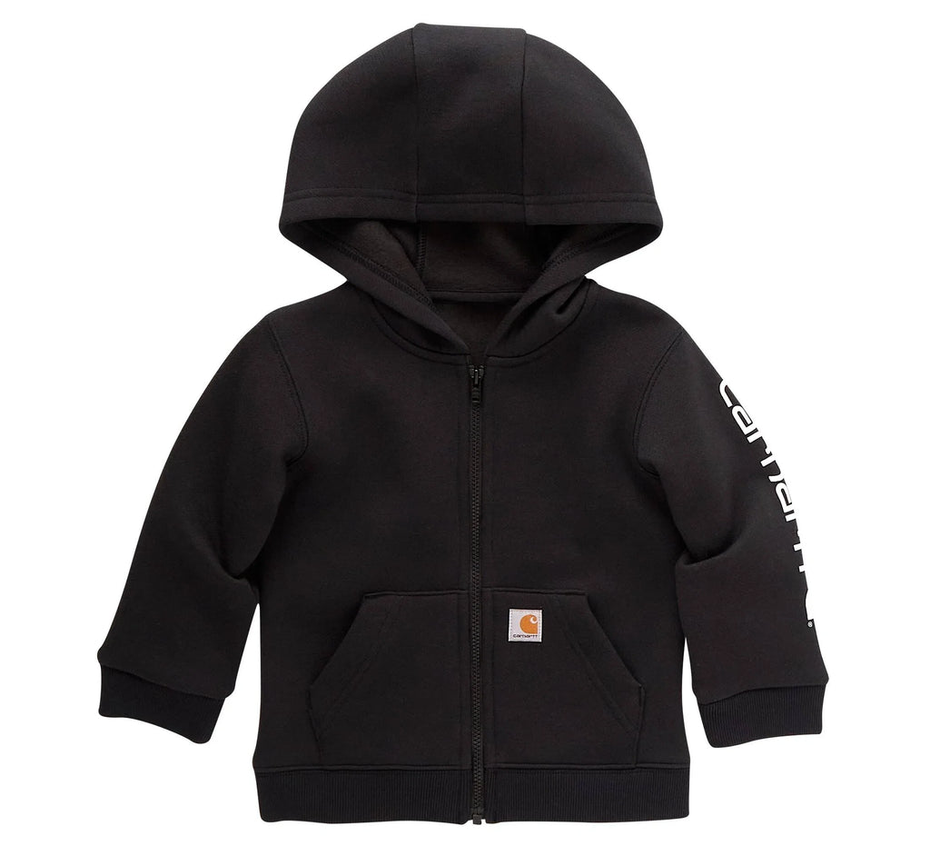 Baby and Toddler Full-Zip Hooded Sweatshirt - Black