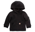 Baby and Toddler Full-Zip Hooded Sweatshirt - Black