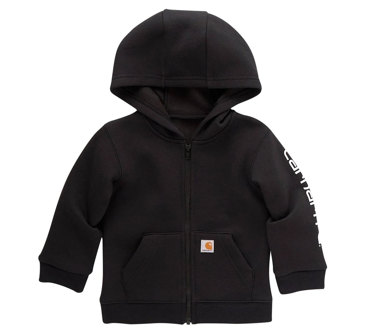 Baby and Toddler Full-Zip Hooded Sweatshirt - Black