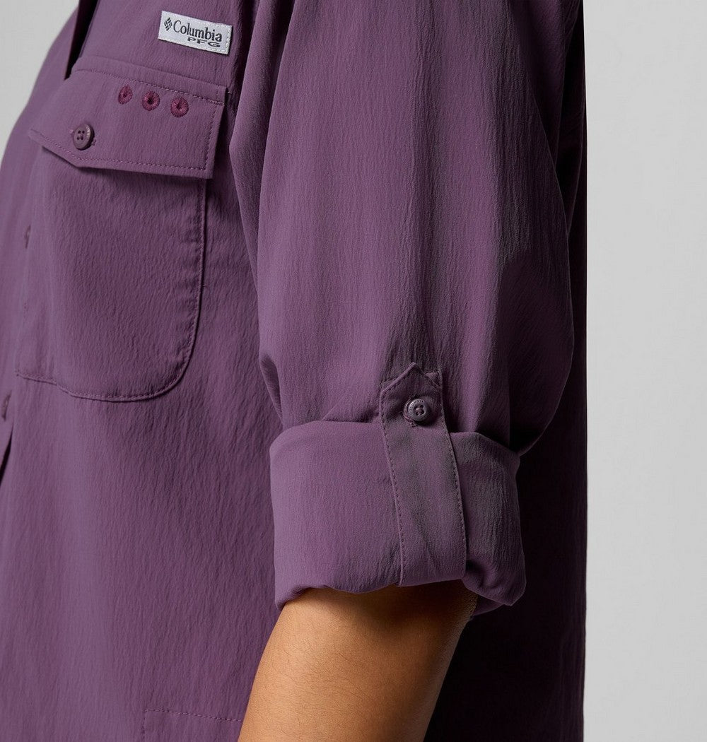 Women's UPF 50 Roll-Tab Fishing Shirt - Lavender