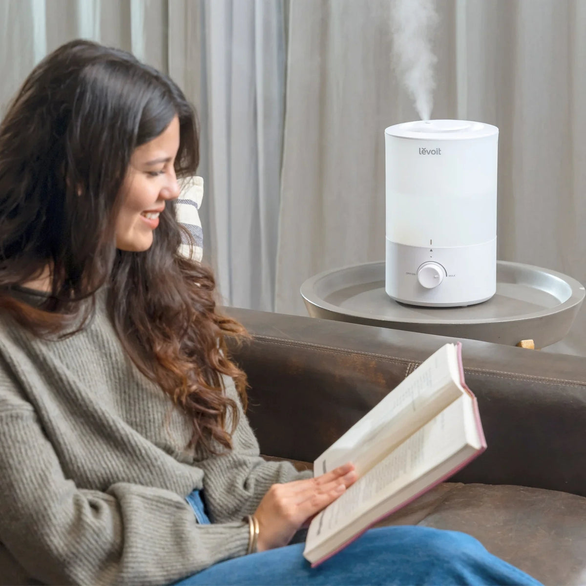 Top-Fill Ultrasonic Cool Mist Humidifier - White