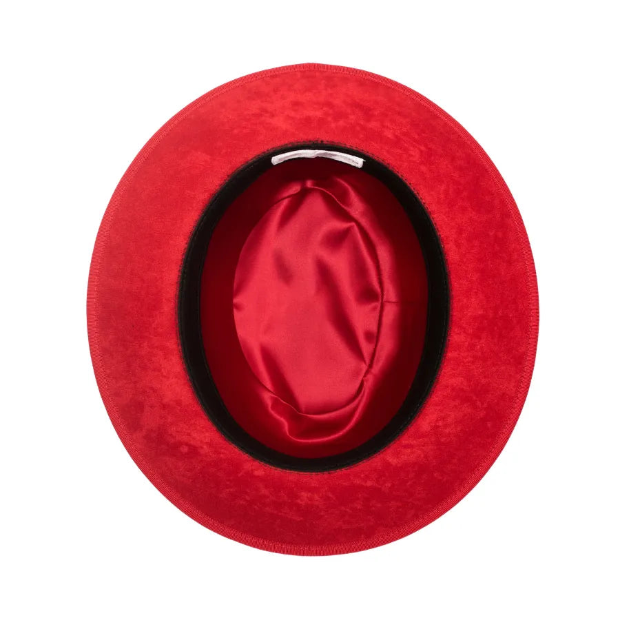 Classic Center-Creased Fedora-King (Rose Red)