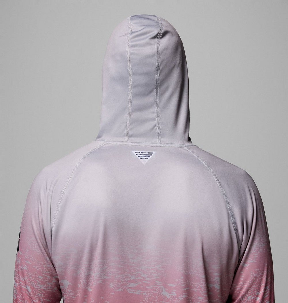 Men's UPF 50 Fishing Hoodie - Black Red