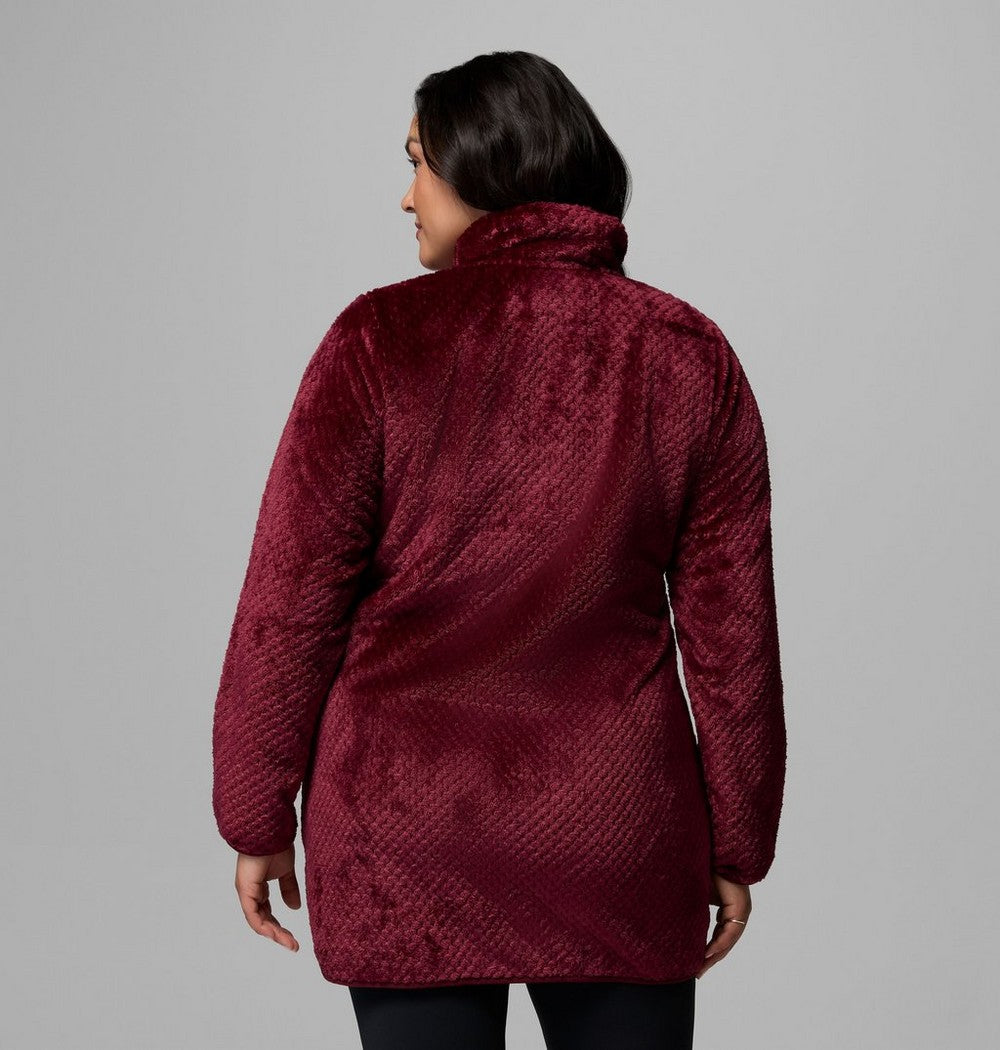 Women's Plus Long Full-Zip Fleece Jacket - Blue