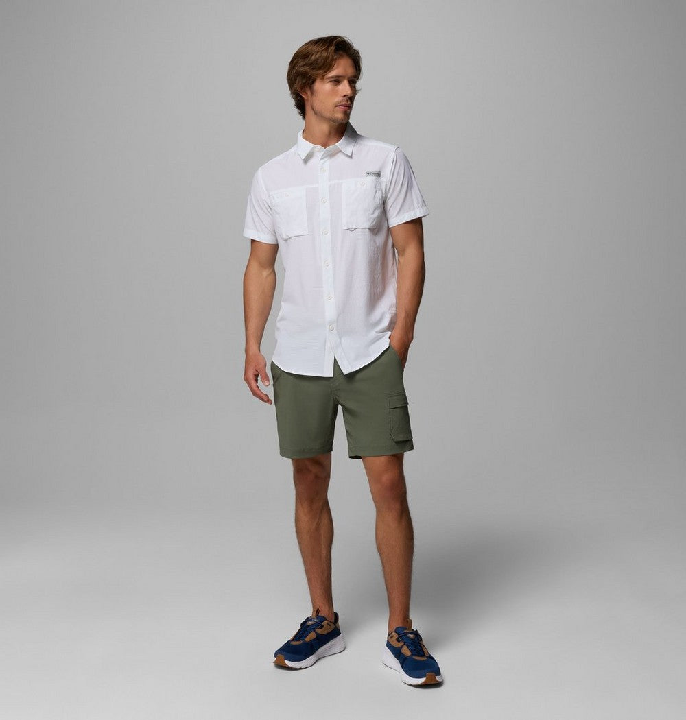 Men's Vented Short-Sleeve Fishing Shirt - Blue