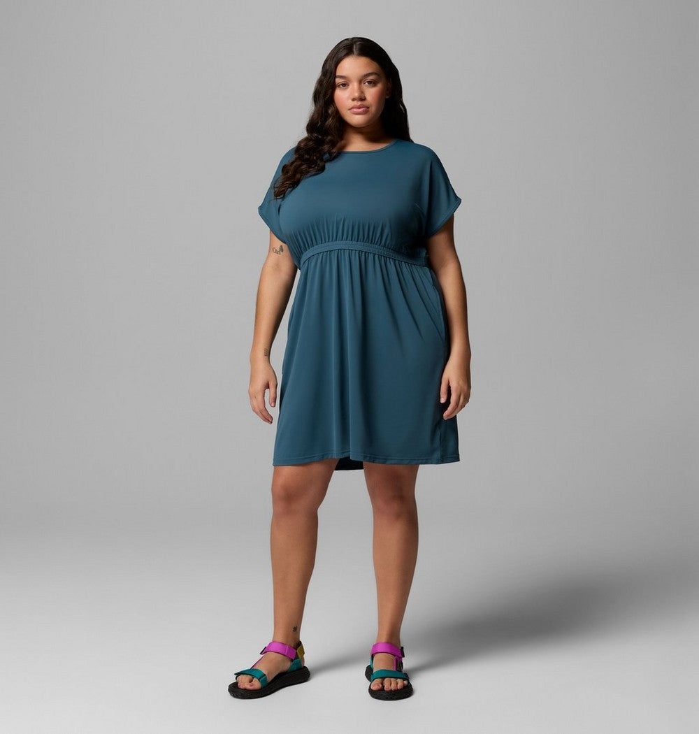 Women's Plus Short Sleeve Sun Dress - Navy
