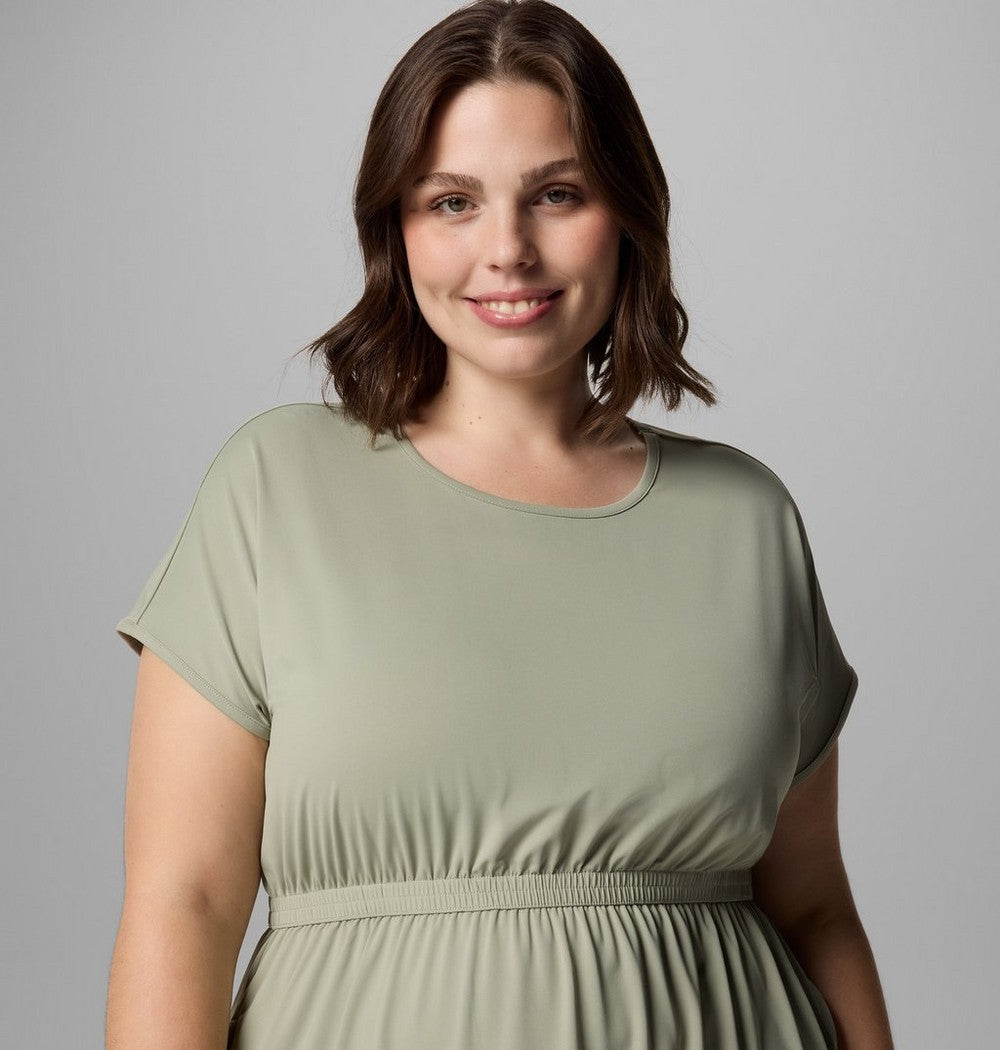 Women's Plus Short Sleeve Sun Dress - Navy