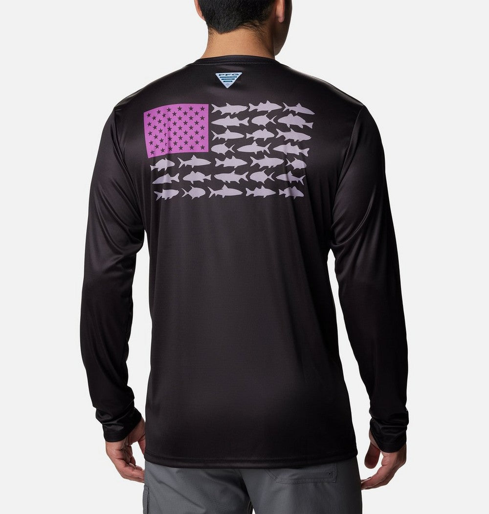 Men's Long Sleeve Fishing Shirt - Blue Navy
