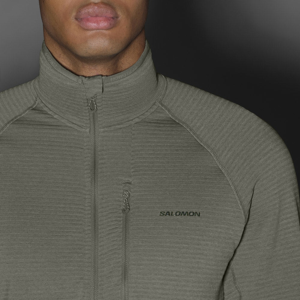 Men's Lightweight Full-Zip Fleece - Gray
