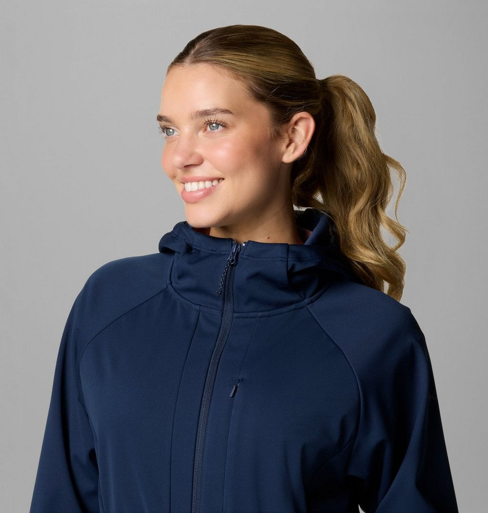 Women's Hooded Softshell Jacket - Stone Green