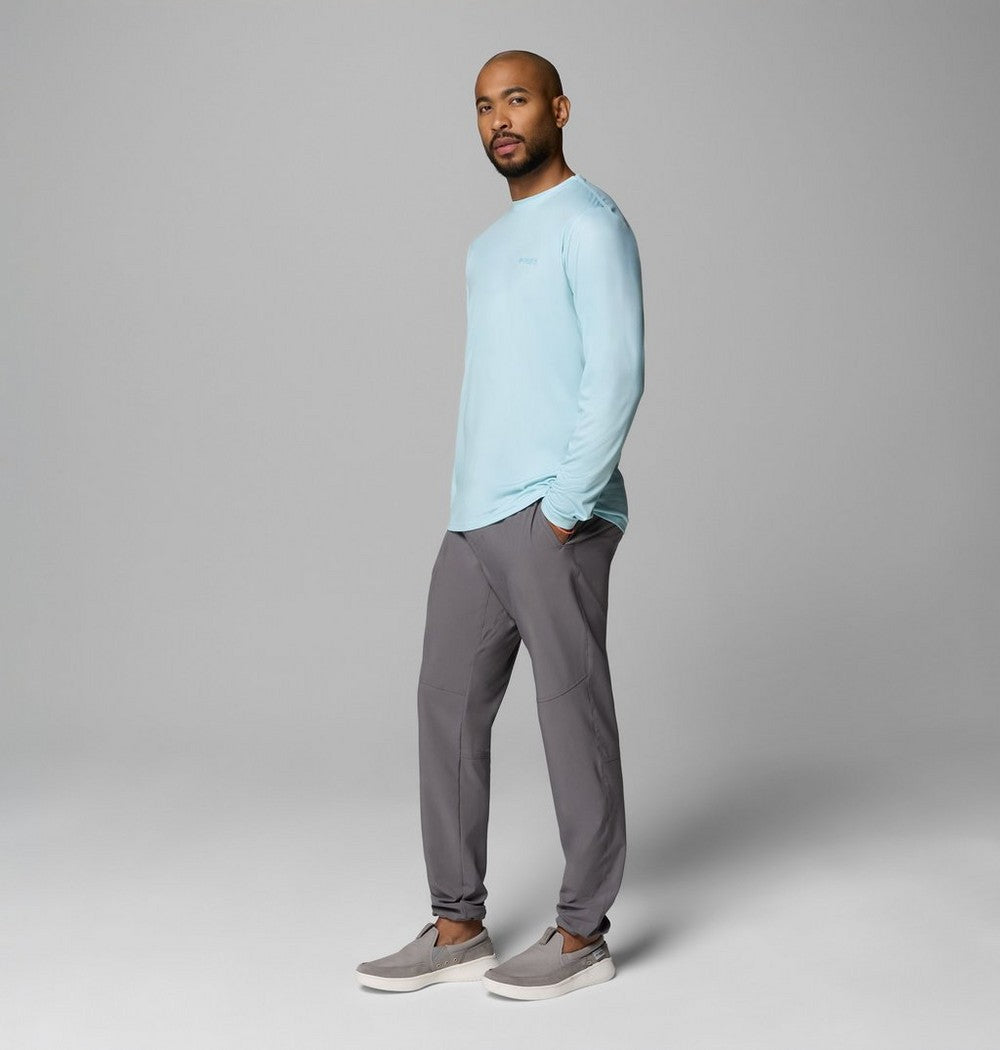 Men's Long Sleeve Fishing Shirt - Blue Navy