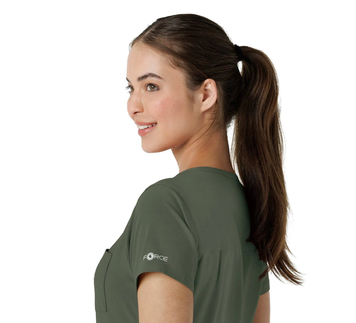Women's V-Neck Tuck-In Scrub Top - Mint