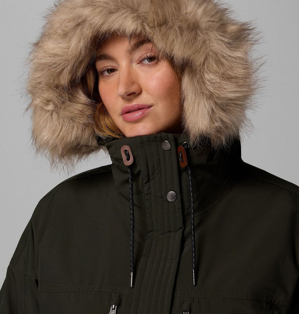 Women's Plus 3-In-1 Hooded Winter Jacket - Green