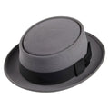 Thread Christys Hats Monk Fur Felt Pork Pie Hat - Light Grey
