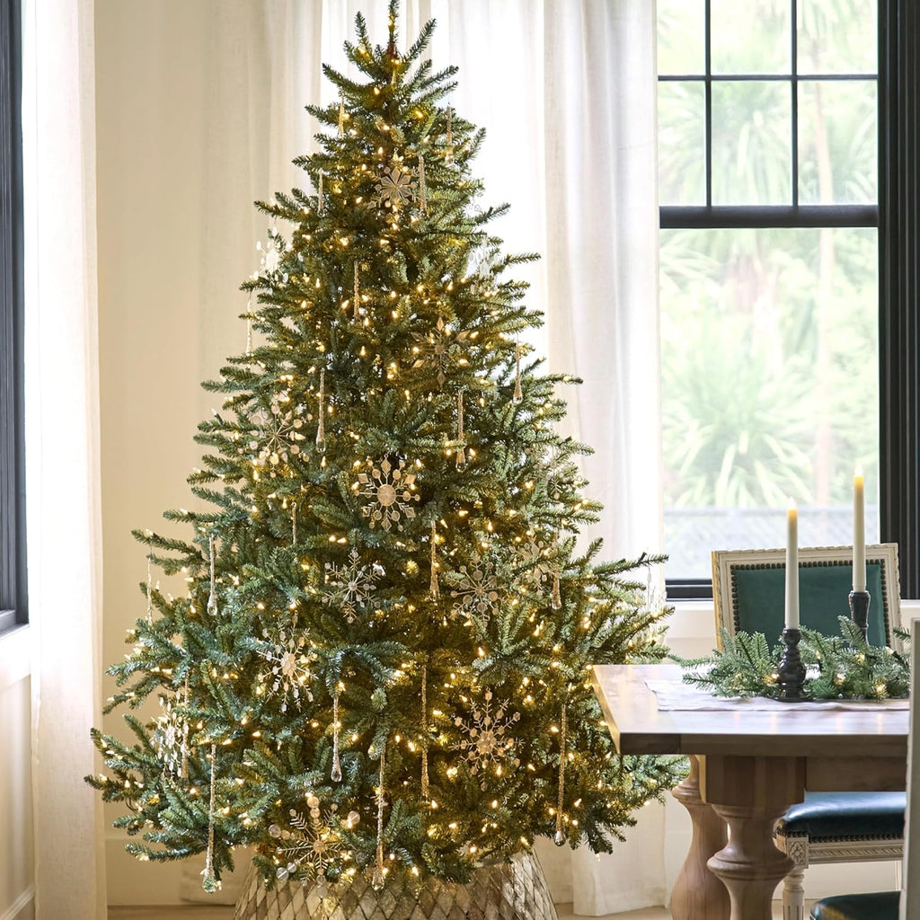 Balsam Hill Artificial Christmas Tree 7.5ft Pre-Lit Classic Blue Spruce With 1000 Clear Incandescent Lights