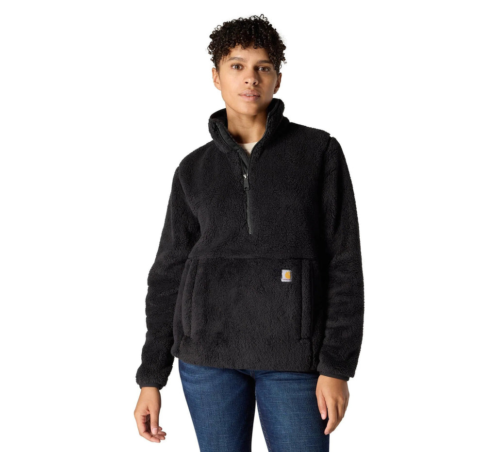 Women's Loose Fit Fleece Pullover - Black