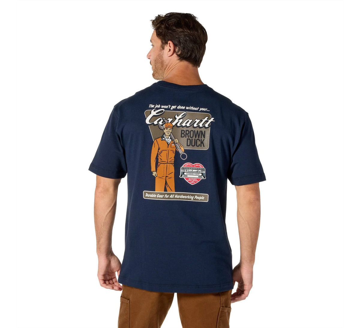 Men's Heavyweight Loose Graphic T-Shirt - Navy